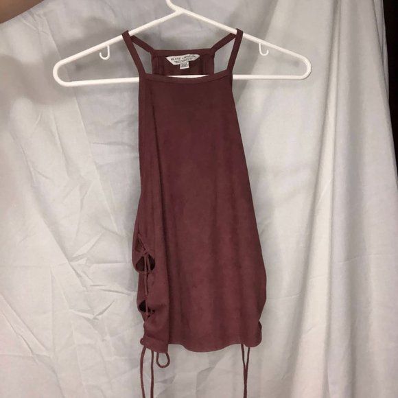 Pink Faux Suede Tank Top - Picture 1 of 2